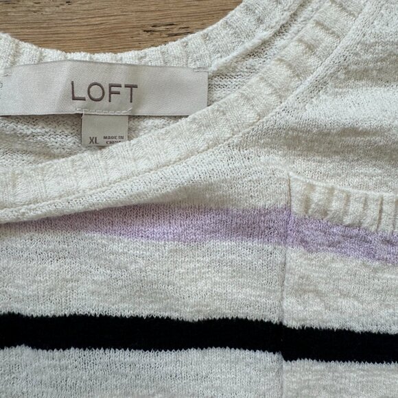 LOFT Striped Sweater Tank - Picture 2 of 2